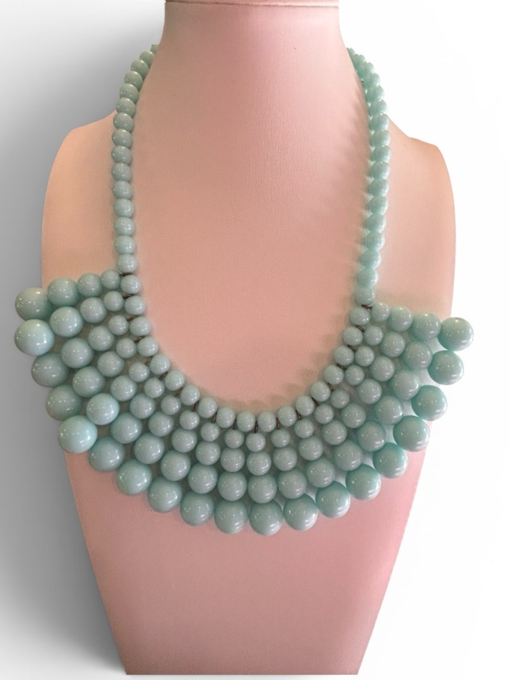 J. Crew Mint Bubble Bib Necklace